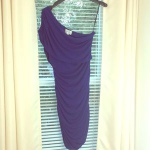 Royal blue ruched dress